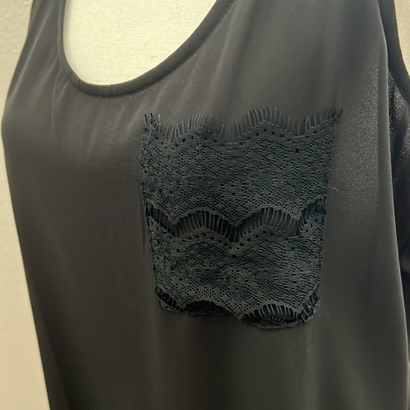 LOFT size small women’s black tank with lace - Picture 3 of 6